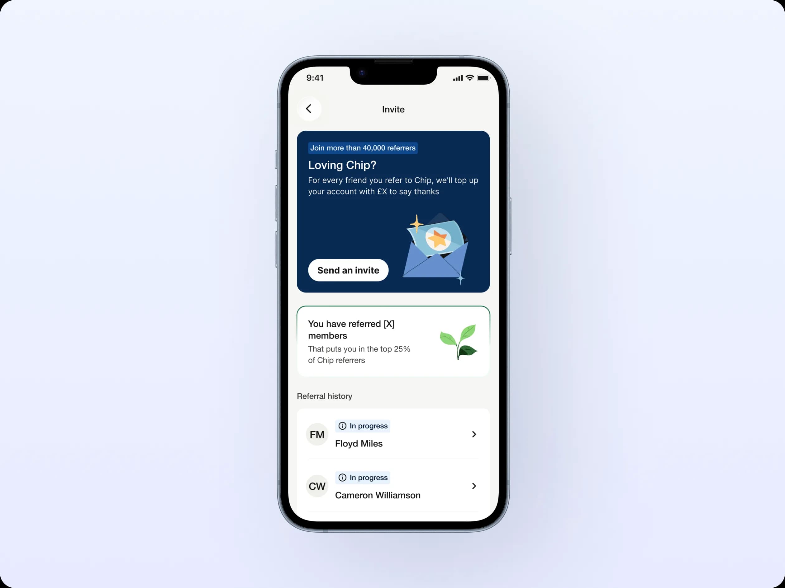 Referrals optimization for Chip